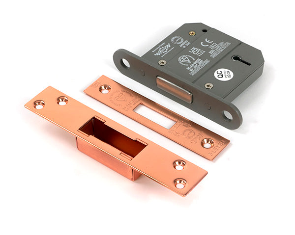 From The Anvil - Polished Bronze 3" 5 Lever BS Dead Lock - 51424