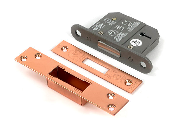 From The Anvil - Polished Bronze 2½" 5 Lever BS Dead Lock Keyed Alike  - 51434
