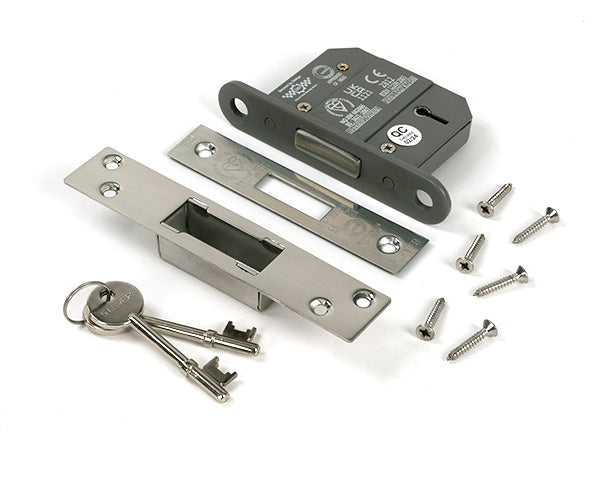 From The Anvil - Polished SS 2½" 5 Lever BS Dead Lock Keyed Alike  - 51435