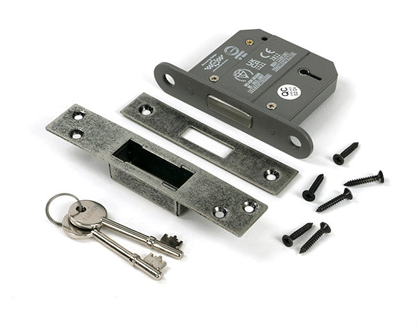 From The Anvil - Pewter 3" 5 Lever BS Dead Lock Keyed Alike  - 51436