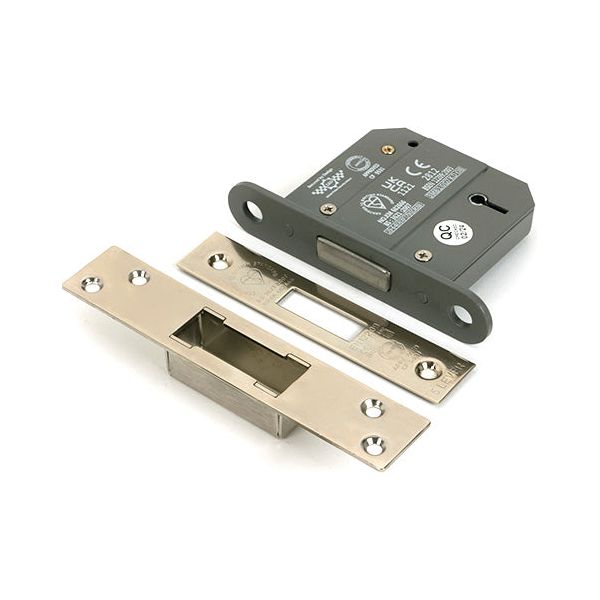 From The Anvil - Polished Nickel 3" 5 Lever BS Dead Lock Keyed Alike  - 51440
