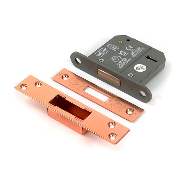 From The Anvil - Polished Bronze 3" 5 Lever BS Dead Lock Keyed Alike  - 51444