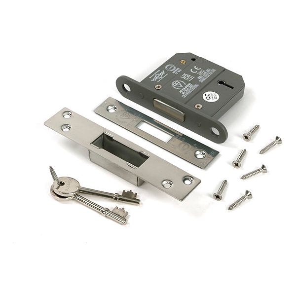 From The Anvil - Polished SS 3" 5 Lever BS Dead Lock Keyed Alike  - 51445