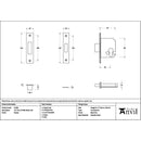 From The Anvil - Pewter 2½" Euro Profile Dead Lock - 51446 - Choice Handles