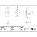 From The Anvil - Aged Brass 2½" Euro Profile Dead Lock - 51448 - Choice Handles