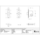 From The Anvil - Polished Chrome 2½" Euro Profile Dead Lock - 51451 - Choice Handles