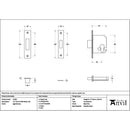 From The Anvil - Aged Bronze 2½" Euro Profile Dead Lock - 51453 - Choice Handles