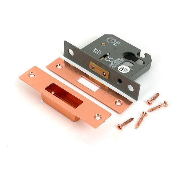 From The Anvil - Polished Bronze 2½" Euro Profile Dead Lock - 51454