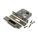 From The Anvil - Aged Brass 3" Euro Profile Dead Lock - 51458 - Choice Handles