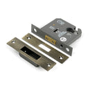 From The Anvil - Aged Brass 3" Euro Profile Dead Lock - 51458 - Choice Handles