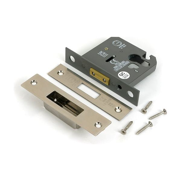 From The Anvil - Polished Nickel 3" Euro Profile Dead Lock - 51460