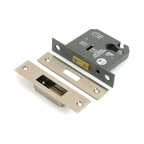 From The Anvil - Polished Nickel 3" Euro Profile Dead Lock - 51460