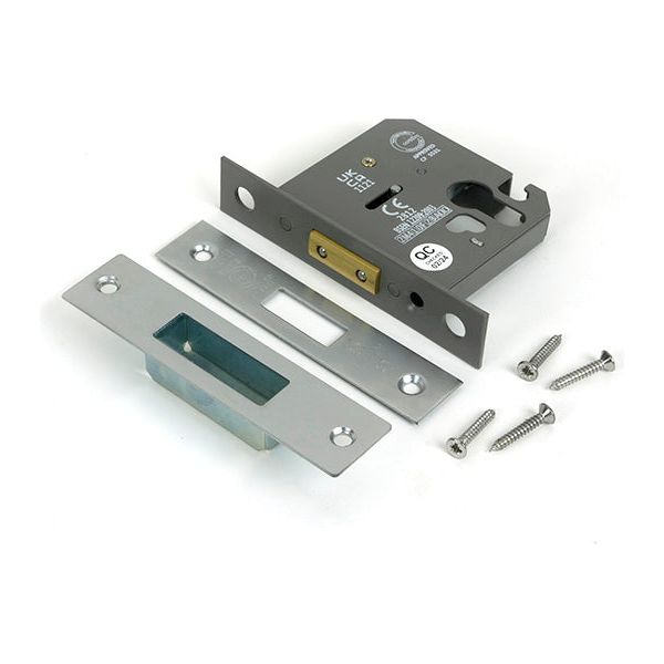 From The Anvil - Satin Chrome 3" Euro Profile Dead Lock - 51462