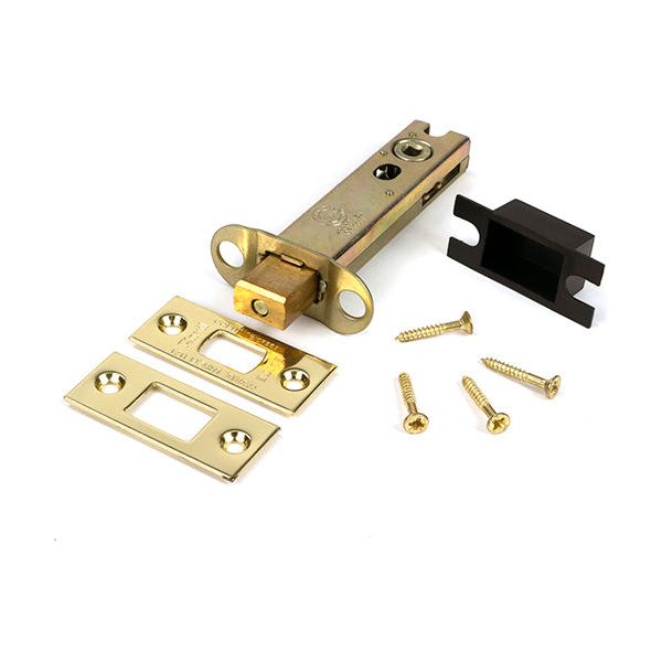 From The Anvil - Polished Brass 4" Heavy Duty Tubular Deadbolt - 51497 - Choice Handles