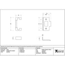 From The Anvil - Satin Brass ½" Rebate Kit for Deadbolt - 51719 - Choice Handles