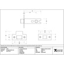 From The Anvil - Satin Chrome 3" Tubular Mortice Latch - 51737 - Choice Handles