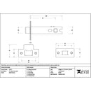 From The Anvil - Satin Chrome 4" Heavy Duty Latch - 51757 - Choice Handles