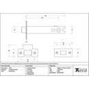 From The Anvil - Satin Chrome 5" Heavy Duty Latch - 51767 - Choice Handles