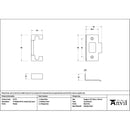 From The Anvil - Pewter ½" Rebate Kit for Heavy Duty Latch - 51771 - Choice Handles