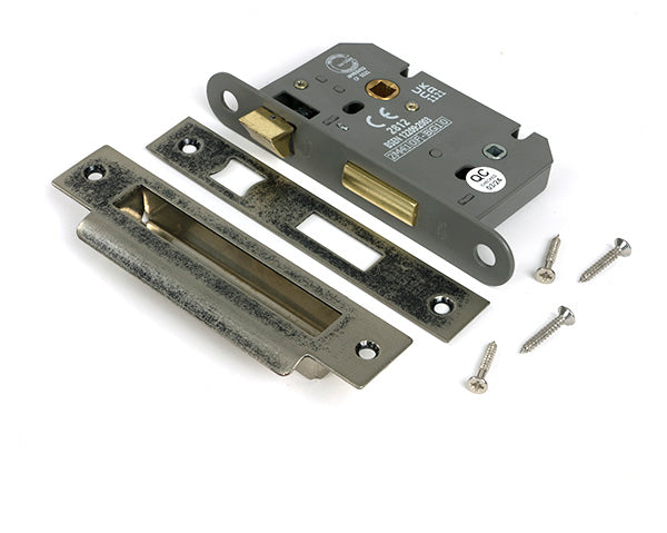 From The Anvil - Pewter 2½" Heavy Duty Bathroom Mortice Lock - 51779