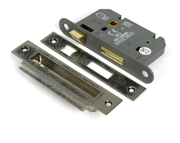 From The Anvil - Pewter 2½" Heavy Duty Bathroom Mortice Lock - 51779