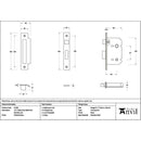From The Anvil - Polished Brass 2½" Heavy Duty Bathroom Mortice Lock - 51780 - Choice Handles
