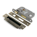 From The Anvil - Aged Brass 2½" Heavy Duty Bathroom Mortice Lock - 51781 - Choice Handles