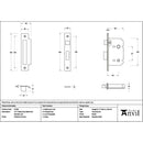 From The Anvil - Polished Chrome 2½" Heavy Duty Bathroom Mortice Lock - 51784 - Choice Handles