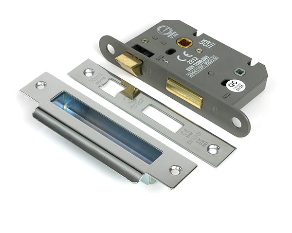 From The Anvil - Polished Chrome 2½" Heavy Duty Bathroom Mortice Lock - 51784