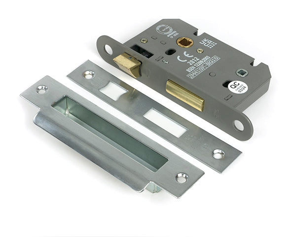 From The Anvil - Satin Chrome 2½" Heavy Duty Bathroom Mortice Lock - 51785