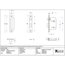 From The Anvil - Polished Bronze 2½" Heavy Duty Bathroom Mortice Lock - 51787 - Choice Handles