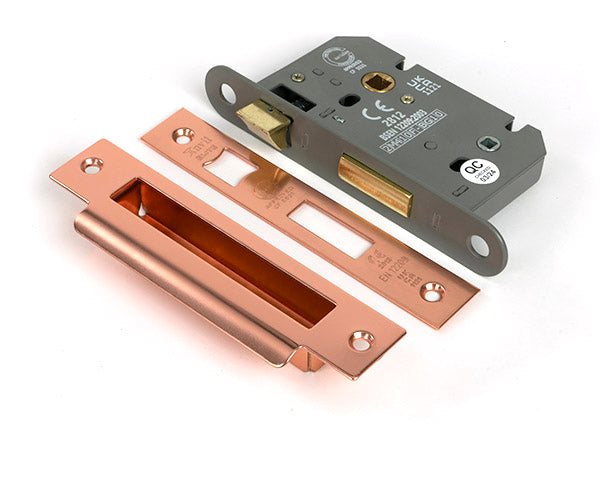 From The Anvil - Polished Bronze 2½" Heavy Duty Bathroom Mortice Lock - 51787