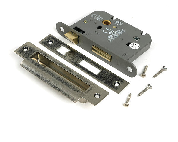 From The Anvil - Pewter 3" Heavy Duty Bathroom Mortice Lock - 51789