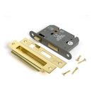 From The Anvil - Polished Brass 3" Heavy Duty Bathroom Mortice Lock - 51790 - Choice Handles