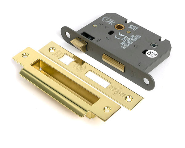 From The Anvil - Polished Brass 3" Heavy Duty Bathroom Mortice Lock - 51790
