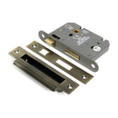 From The Anvil - Aged Brass 3" Heavy Duty Bathroom Mortice Lock - 51791 - Choice Handles