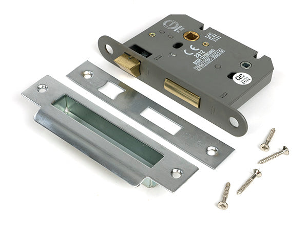 From The Anvil - Satin Chrome 3" Heavy Duty Bathroom Mortice Lock - 51795