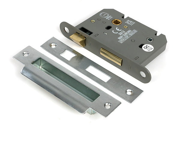 From The Anvil - Satin Chrome 3" Heavy Duty Bathroom Mortice Lock - 51795