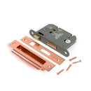 From The Anvil - Polished Bronze 3" Heavy Duty Bathroom Mortice Lock - 51797 - Choice Handles