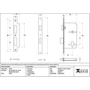 From The Anvil - Pewter Euro Din Sash Lock - 60mm Backset/72mm Centre - 51799 - Choice Handles