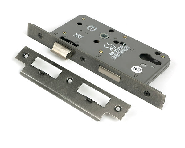 From The Anvil - Pewter Euro Din Sash Lock - 60mm Backset/72mm Centre - 51799