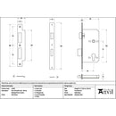 From The Anvil - Satin Brass Euro Din Sash Lock - 60mm Backset/72mm Centre - 51802 - Choice Handles