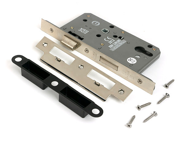 From The Anvil - Polished Nickel Euro Din Sash Lock - 60mm Backset/72mm Centre - 51803