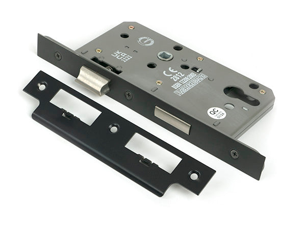 From The Anvil - Aged Bronze Euro Din Sash Lock - 60mm Backset/72mm Centre - 51806