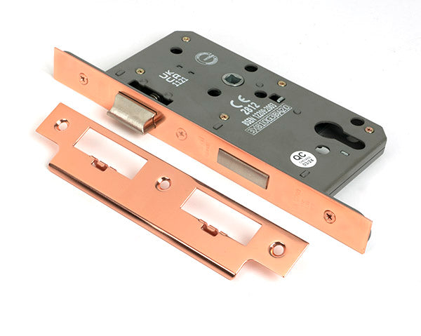 From The Anvil - Polished Bronze Euro Din Sash Lock - 60mm Backset/72mm Centre - 51807