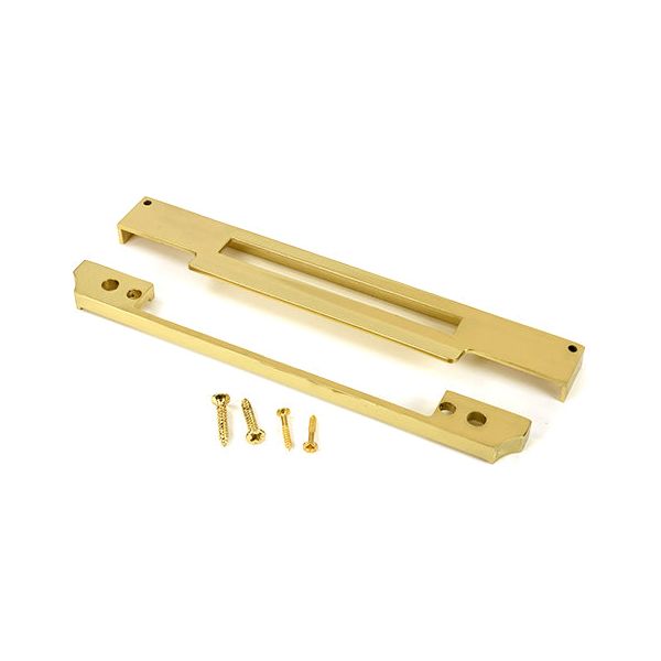 From The Anvil - Polished Brass ½" Rebate Kit for Euro Din Sash Lock - 51810 - Choice Handles