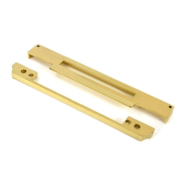 From The Anvil - Polished Brass ½" Rebate Kit for Euro Din Sash Lock - 51810 - Choice Handles