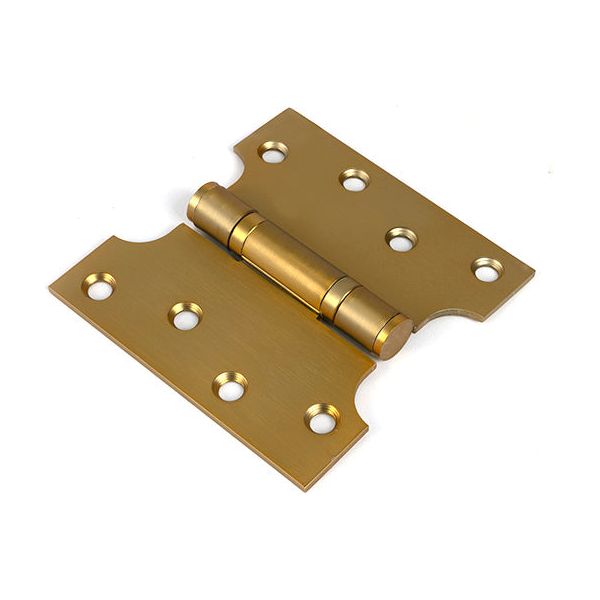 From The Anvil - Satin Brass 4" x 2" x 4"  Parliament Hinge (pair) ss - 51818