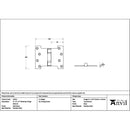 From The Anvil - Satin Brass 4" x 3" x 5" Parliament Hinge (pair) ss - 51819 - Choice Handles