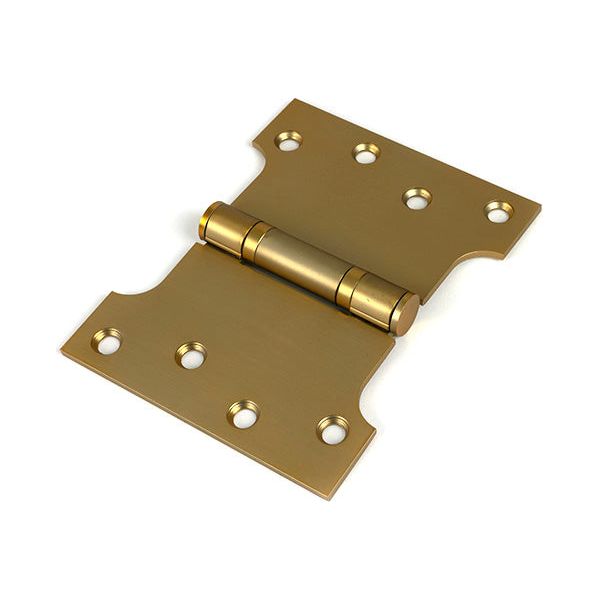 From The Anvil - Satin Brass 4" x 3" x 5" Parliament Hinge (pair) ss - 51819